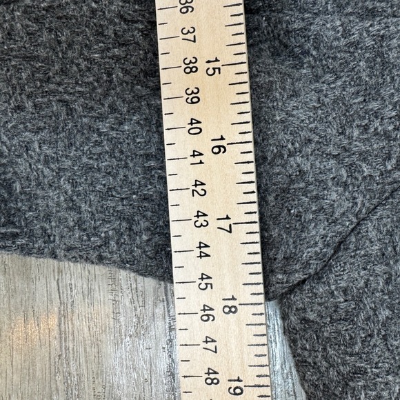 My Best Me Gray Wool Blend Jacket Ruffle Trim Floral Applique Medium - Picture 4 of 9